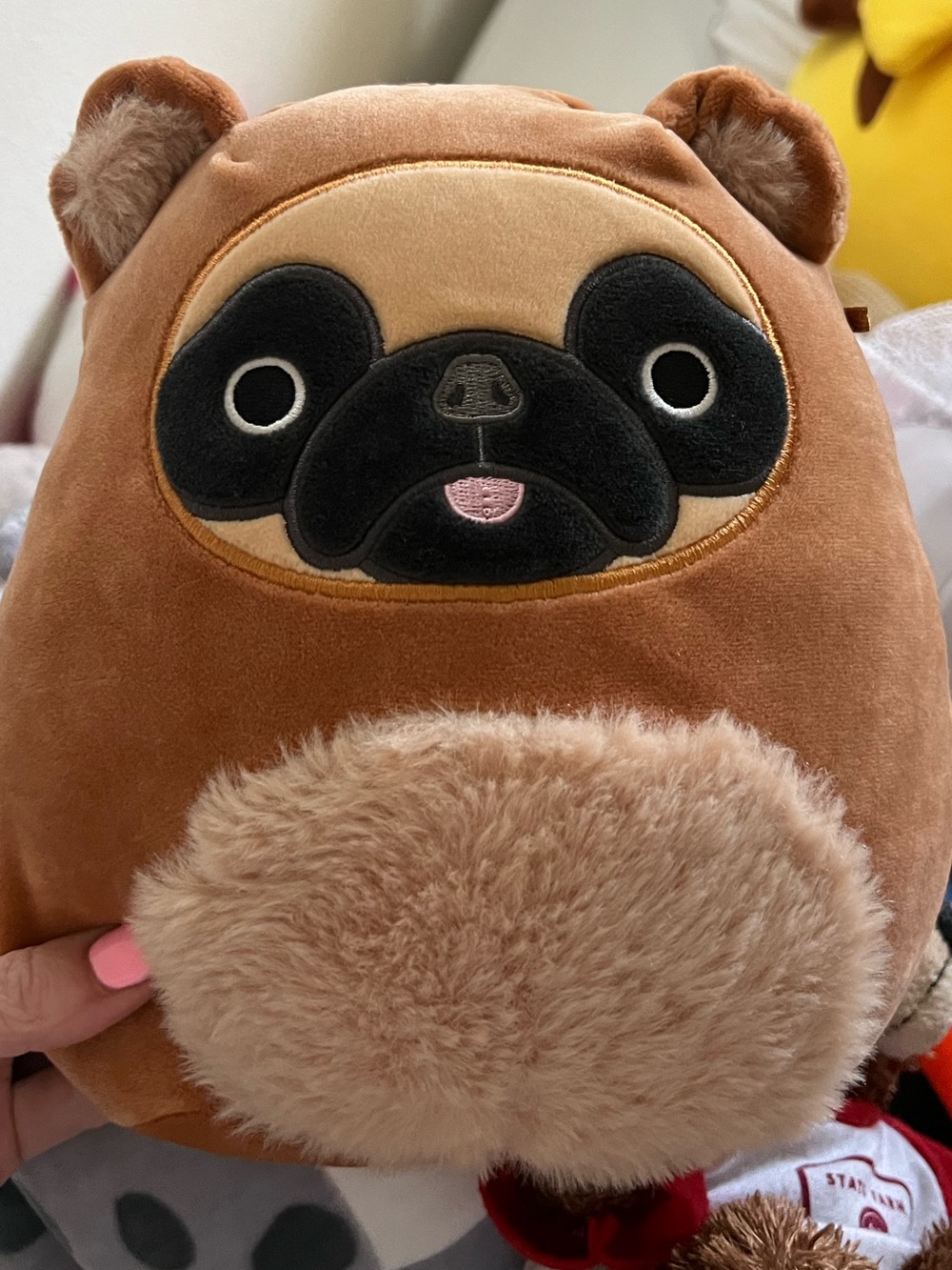 Squishmallows Brown Pug Plush with Tiny Tail